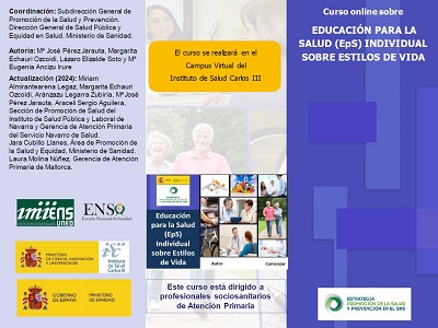 Curso online Educación para la Salud Individual Sobre Estilo de Vida