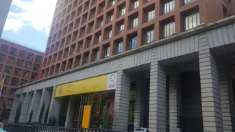 Fachada del edificio del Ministerio de Sanidad