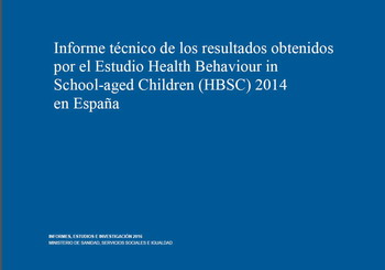 Imagen del Informe técnico de los resultados obtenidos por el Estudio Health Behaviour in School-aged Children (HBSC) 2014 en España