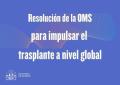 31/05/2024 - La Asamblea Mundial de la Salud adopta una resolución promovida por España para impulsar el trasplante a nivel global